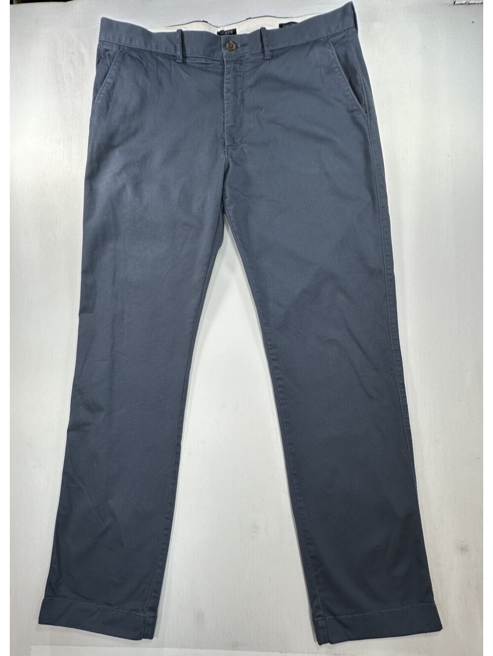 J Crew Flex Straight Fit Flat Front Chinos Blue Mens 35/32